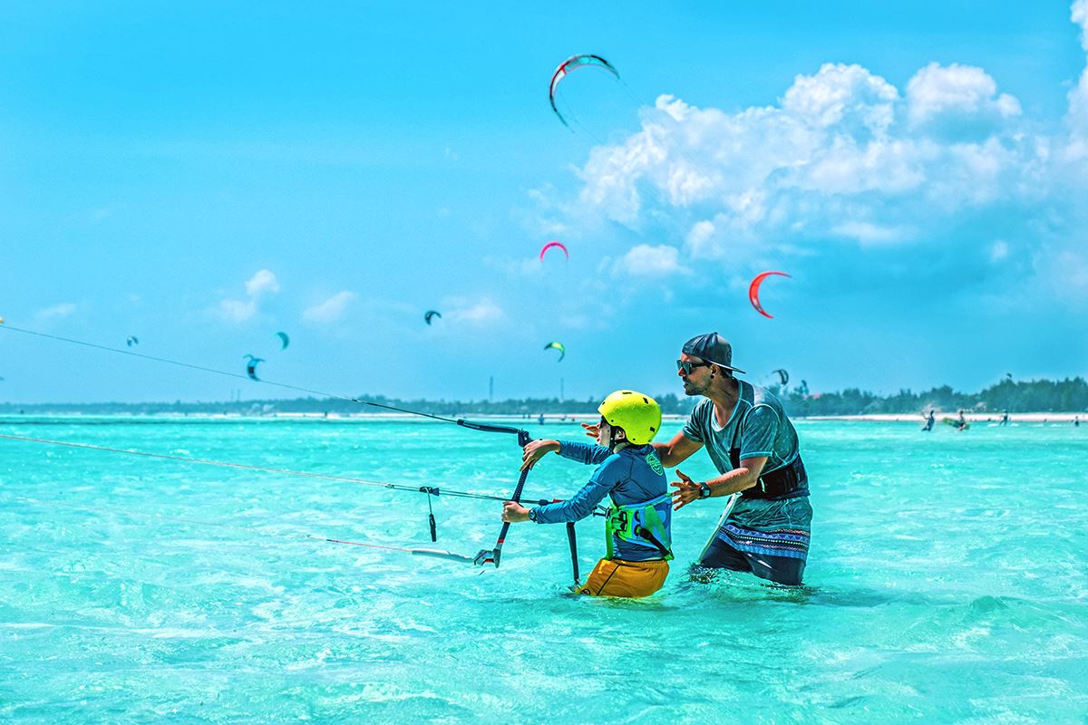 Zanzibar beach tours for families enjoying gem