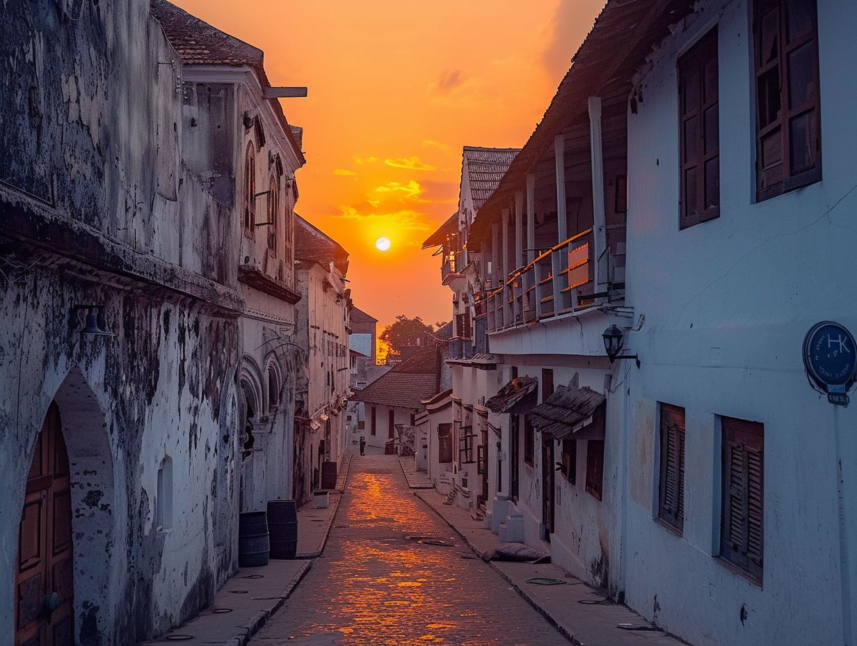 Historical streets of Stone Town Zanzibar