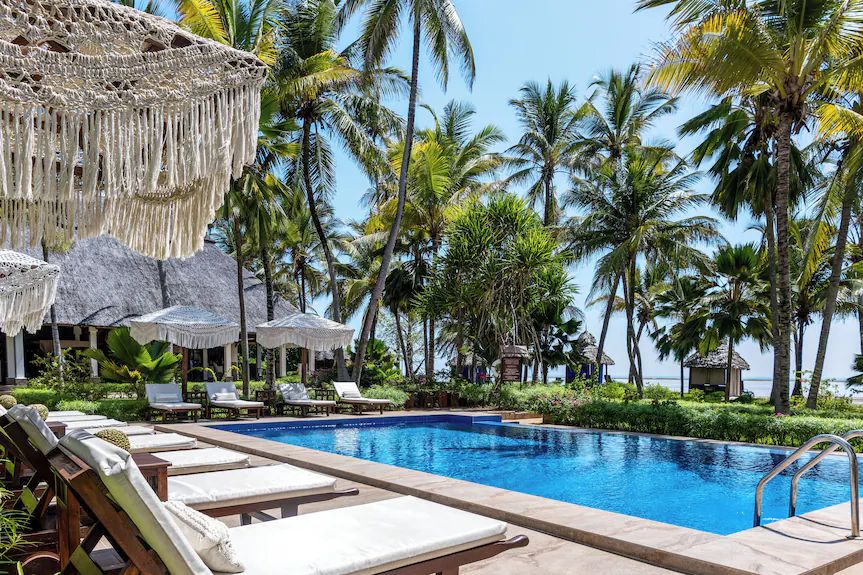 Luxury vacation arrival at The Palms Zanzibar