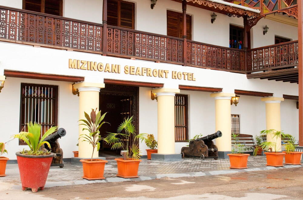 Mizingani Seafront Hotel waterfront view in Stone Town