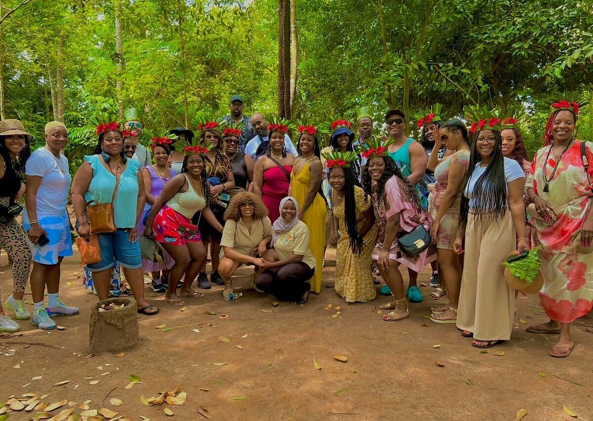 Group visiting a spice farm in Zanzibar